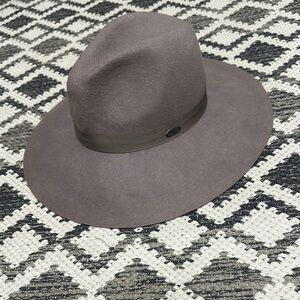 Elegant Brown Wide-Brim Hat